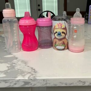 Set of Baby Bottles and Sippy Cups